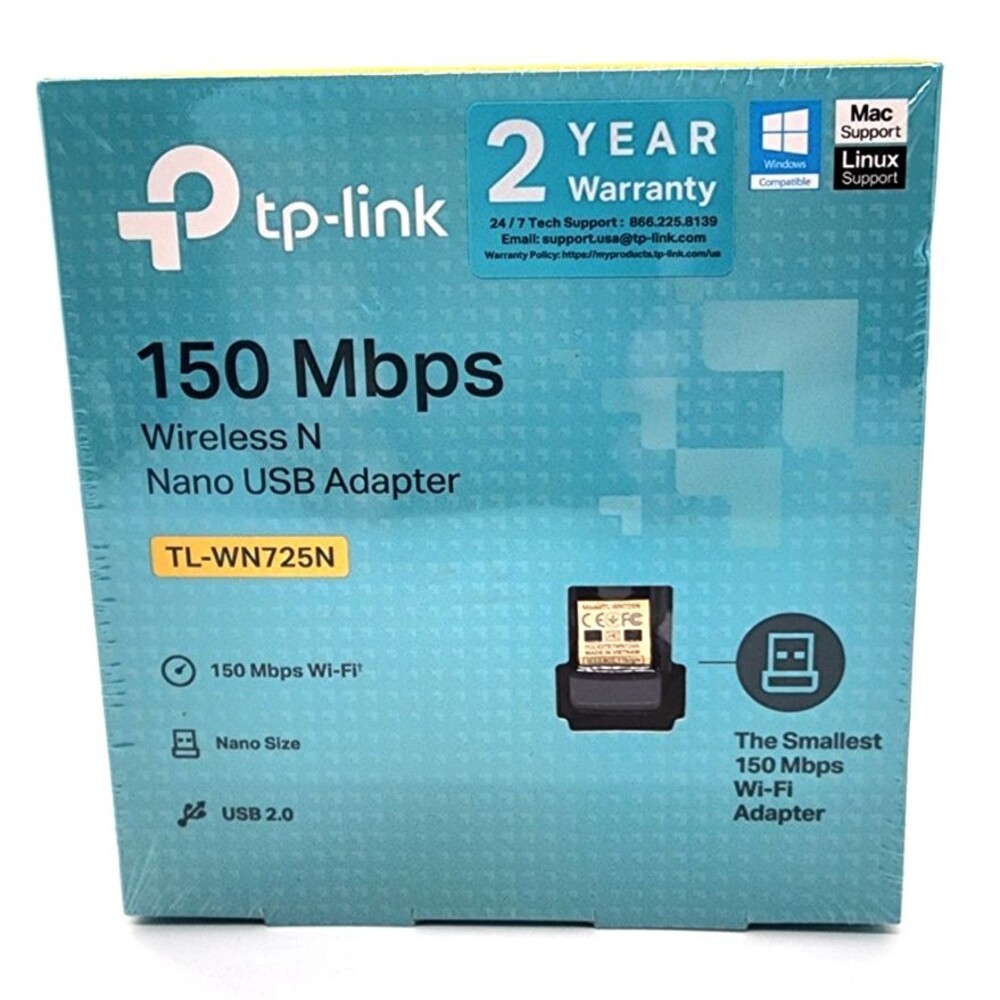 TP-Link TL-WN725N N150 150Mbps Wireless Nano USB 2.0 WiFi Network Adapter Dongle